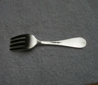 Fine ARTHUR STONE Arts & Crafts Sterling BABY FORK - Plain Rounded - No Mono - NR 3