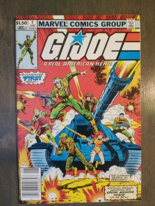 Gi Joe 1 (1982) - - Newsstand Variant - - Vf,  Or Better