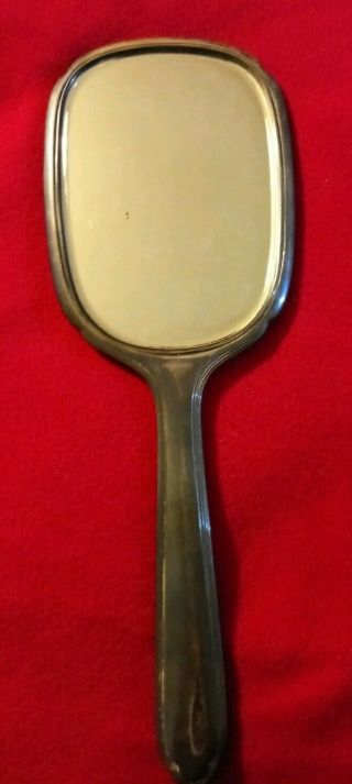 Vintage Sterling Silver R,  B Co.  Hand Mirror 12inches Long 327grams