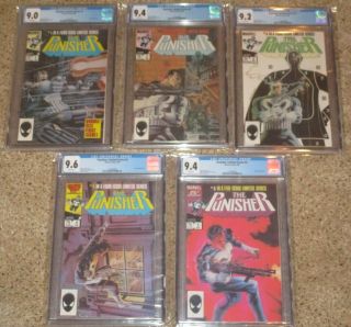 The Punisher 1 - 2 - 3 - 4 - 5 (complete Limited Series) - All Cgc 