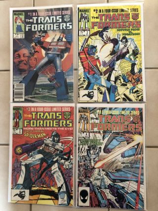 Transformers 1 - 4 Marvel Limited Series Comic Books 1984 Owner