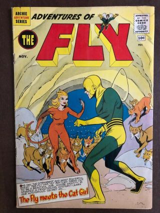 Adventures Of The Fly 9,  November 1960,  Archie Comics,  Grade 5.  5 Fn -