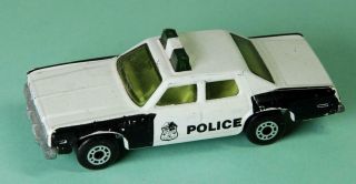 1979 Lesney Matchbox Plymouth Gran Fury Police Car No.  10 Superfast Die Cast