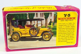 Dealer Dave 1907 Peugeot Box Only Y - 5 Matchbox Model Of Yesteryear,  501