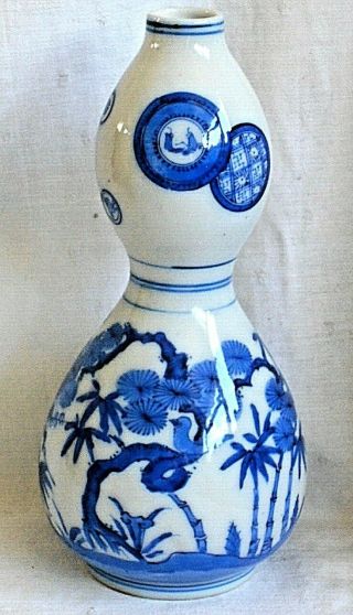 Chinese Blue And White Double Gourd Vase