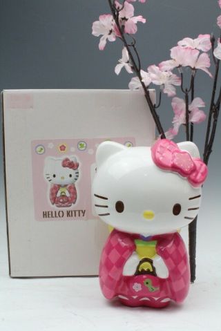 Hello Kitty Cute Sakura Kimono Ceramic Piggy Bank Coin Bank Sanrio