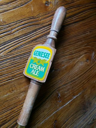 Vintage Genesee Cream Ale Beer Tap Handle Wood - Rochester,  York