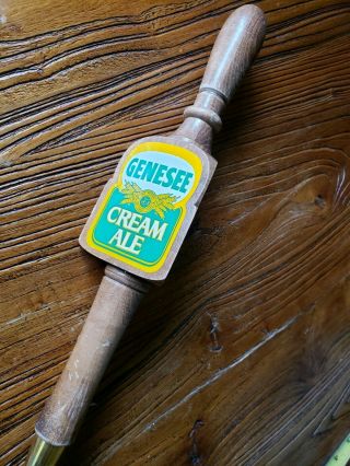 VINTAGE GENESEE Cream Ale Beer Tap Handle Wood - Rochester,  York 4