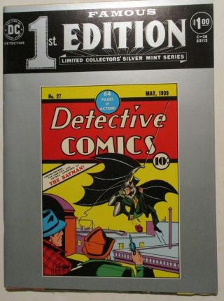 Detective Comic 27 Batman Famous First Reprint Oversized Case Fresh