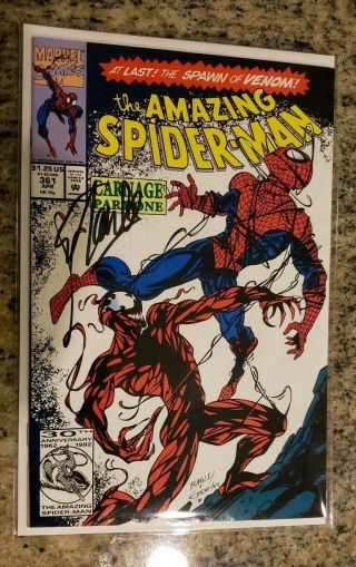 The Spider - Man 361 (apr 1992,  Marvel) Signed Stan Lee W/