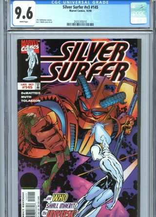 Silver Surfer V3 145 Cgc 9.  6 White Pages 2nd To Last Issue Marvel Comics 1998