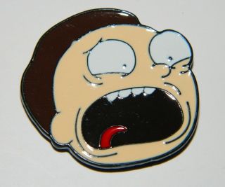 Rick And Morty Tv Series Large Morty Face Screaming Metal Enamel Pin