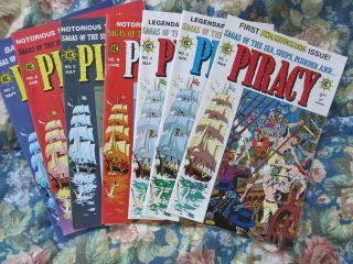 Piracy Complete Set 1 - 7 Gemstone Reprints Near Unread Ec Comics