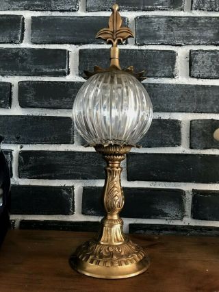 Crystal & Antique Brass Finial By Dessau Home Made In India W430