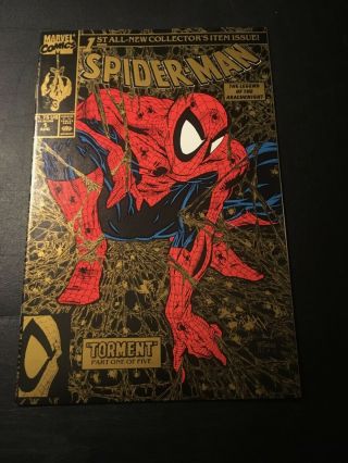 Spider - Man 1 (8/90 Marvel) Nm Todd Mcfarlane Gold Cover Edition