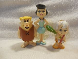 Flintstones 1992 Hbpi Set Of Rubble Family Figures Barney,  Betty And Bamm - Bamm