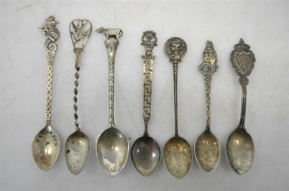 Vintage Sterling Silver 925 Souvenir Spoons 75g Flatware Forks Mexico Seattle