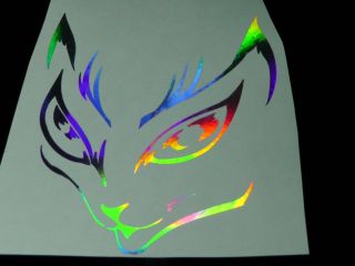 Holographic 5 Inch Cats Eyes Vinyl Car Window Decal Laptop Sticker