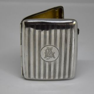 Solid Silver Art Deco Cigarette Case Birmingham 1938 John Rose 84g