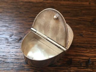 Good Vintage Dual Compartment Oval 925 Solid Sterling Silver Pill Box,  Earring 5