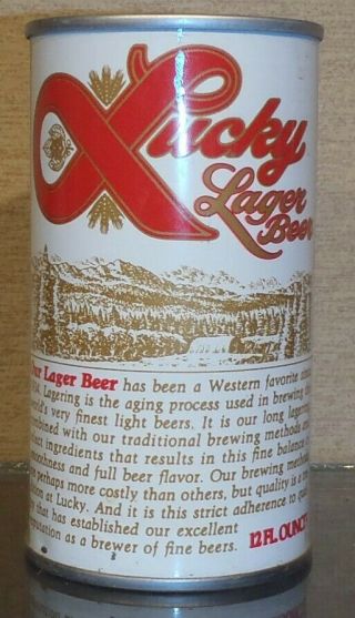 Minty Bottom Opened Lucky Lager Pull Tab Top Beer Can Walter Pueblo Colorado