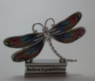 E Believe In Possibilities Live With Joy Dragonfly Figurine Miniature Ganz
