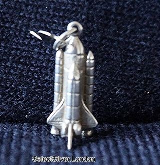 Vintage Kennedy Space Centre Solid Sterling Silver Charm