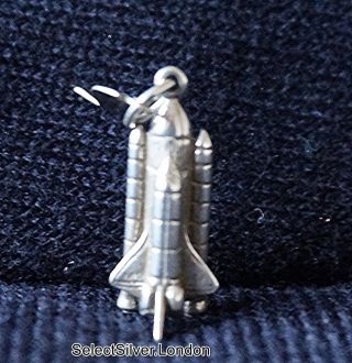 Vintage Kennedy Space Centre Solid Sterling Silver Charm 2