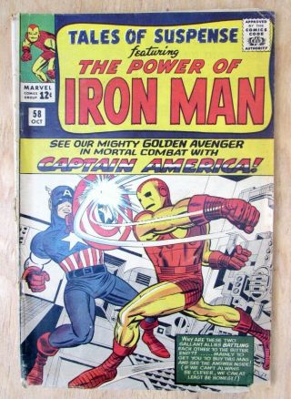 Tales Of Suspense 58 Iron Man / Captain America Marvel Comics Silver Age