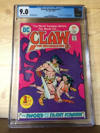 Claw The Unconquered 1 (may - Jun 1975,  Dc) Cgc 9.  0 1st Appearance