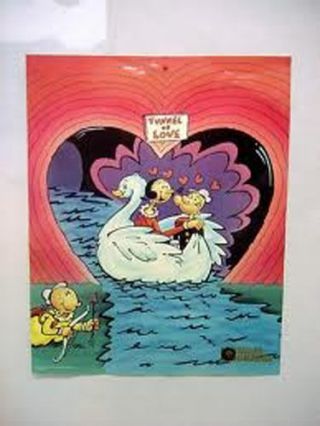 Popeye & Olive Oyl " Tunnel Of Love " Mgm Grand Las Vegas Poster,  Cupid Theme