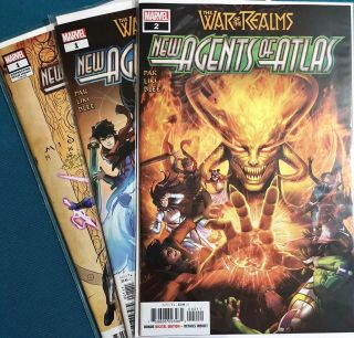 Agents Of Atlas 1 & 2 • War Of The Realms (1 Covers A & B) Nm Set Of 3