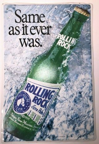 Rolling Rock Extra Pale Beer Metal Sign - For The Man Cave