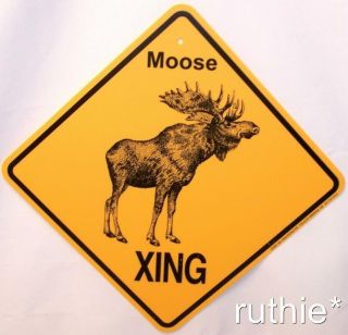 Moose Crossing Xing Sign Made In The Usa