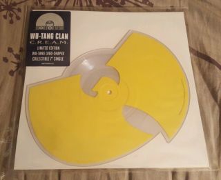Wu - Tang Clan ‎c.  R.  E.  A.  M.  Shaped Logo 7 " Vinyl Limited Collectible 2014 Rza Gza