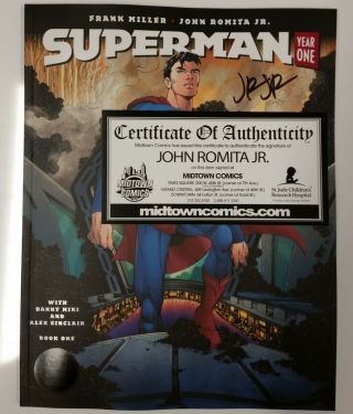 Superman Year One 1 Signed By John Romita Jr With In - Hand