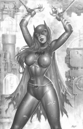 Batgirl Captured Art Sketch By Dblack
