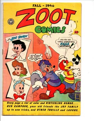 Zoot Comics 3 Fox 1946 Tough Issue