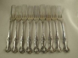 Vintage (1904) By 1847 Rogers Bros 7 1/2 " Set Of 9 Dinner Forks No Mono