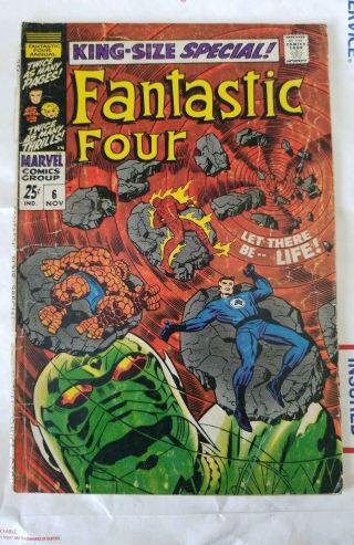 Fantastic Four Annual 6 (nov 1968,  Marvel) Low Grade