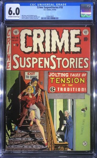 Crime Suspenstories 18 - Ec Comics - Cgc Graded 6.  0 Off White / White Pages