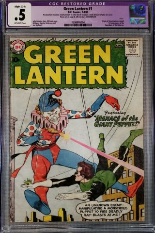 Green Lantern 1,  Graded.  5 Cgc Restored 1298916004