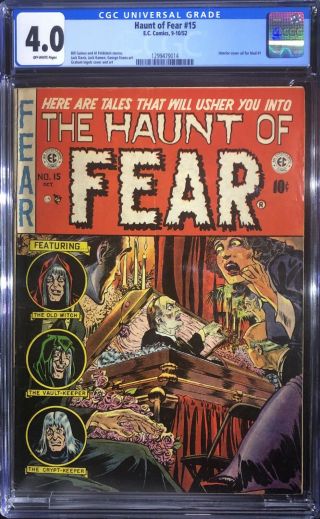 Haunt Of Fear 15 - Ec Comics - Cgc Graded 4.  0 Off White - Interior Ad Mad 1