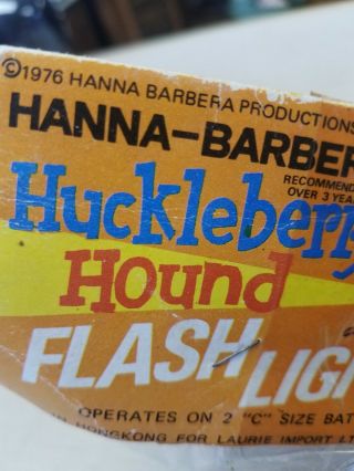 Vintage Huckleberry Hound Hanna - Barbera Flashlight In Package
