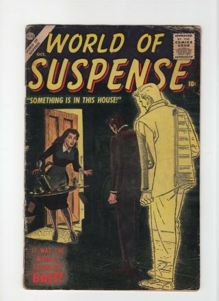 World Of Suspense 4 Vintage Marvel Atlas Comic Pre - Hero Horror Golden Age 10c