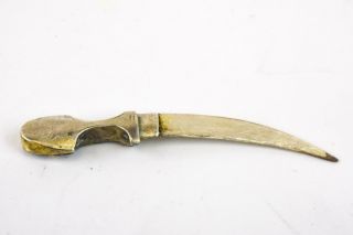 RARE ANTIQUE RUSSIAN IMPERIAL 84 SILVER GILT CHAMPLEVE DAGGER BROOCH 1890s 5