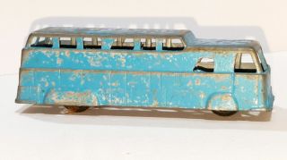 Vintage Bus Midgetoy - Rockford 3 Inch Diecast Made In Usa Blue