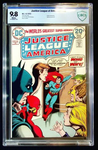 Justice League Of America 109 Cbcs 9.  8 Eclipso Superman Batman Hawkman Quits