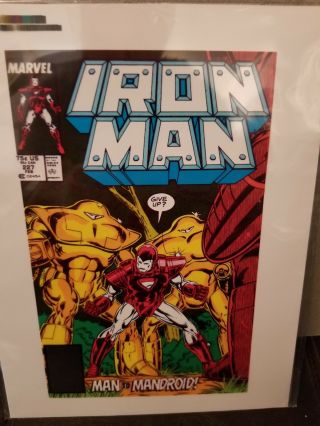 Iron Man 227 Cover Art Color Guide Transparency Mandroids Mark Bright