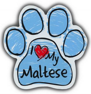 Scribble Paw Dog Magnets: I Love My Maltese | Cars,  Trucks,  Refrigerators